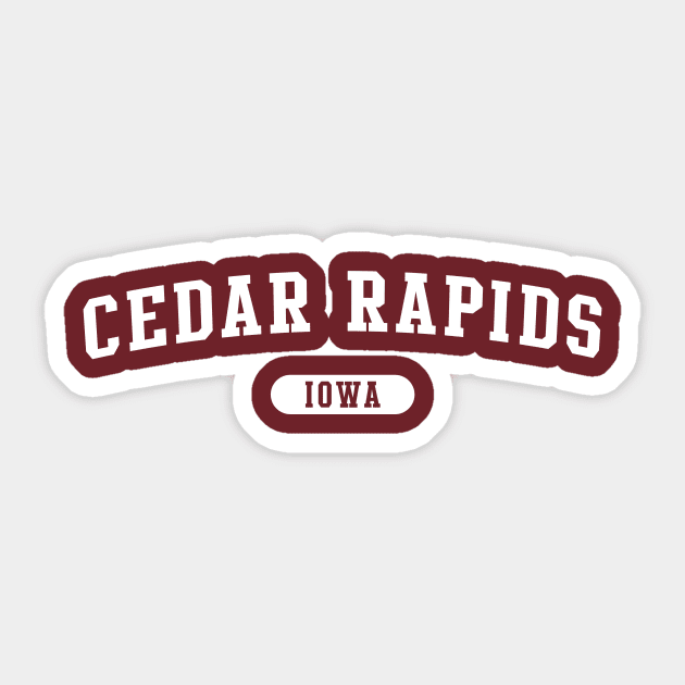 Cedar Rapids, Iowa Sticker by Novel_Designs